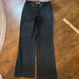 WHBM White House Black Market Wide Leg Trousers Pants Black Stripe Sz 0